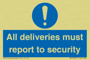 All deliveries must report to security